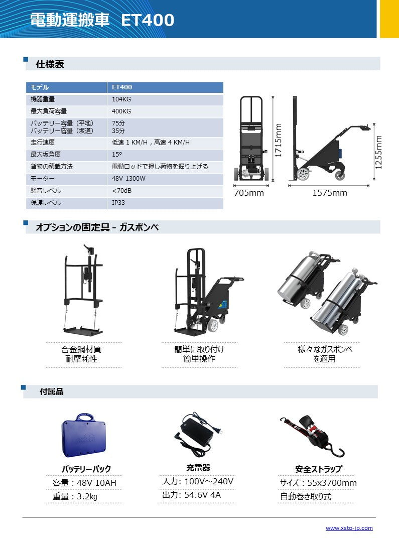 Movexx 電動式運搬車用オプション 追加ウェイト30kg (1個) 品番：OPT0044-